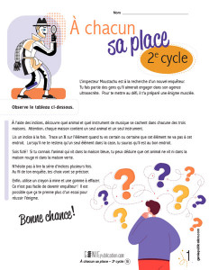 À chacun sa place - 2e cycle