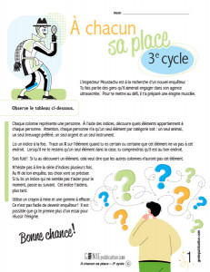 À chacun sa place - 3e cycle