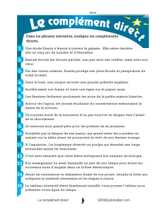 Le complément direct