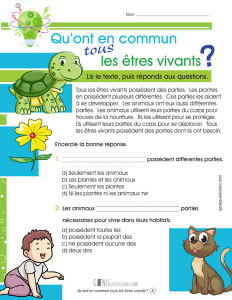 Qu’ont en commun tous les êtres vivants?