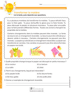 Transformer la matière