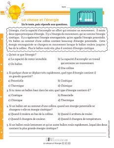 L’énergie cinétique