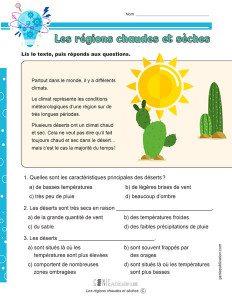 Les régions chaudes et sèches