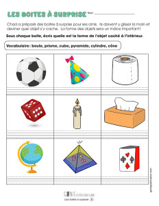 Les boites à surprise