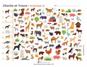 Cherche et trouve – Animaux 2