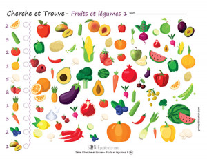Cherche et trouve – Fruits et légumes 1