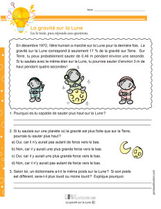 La gravité sur la Lune