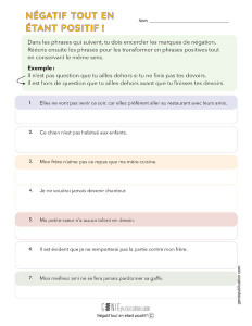 Négatif tout en étant positif