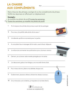 La chasse aux compléments