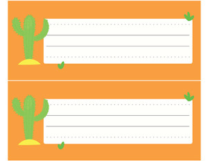 Noms pour les pupitres - Cactus