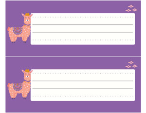 Noms pour les pupitres - Lamas