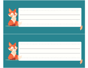 Noms pour les pupitres - Renards