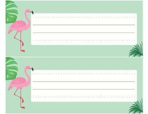 Noms pour les pupitres - Tropical