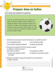 Frapper dans un ballon