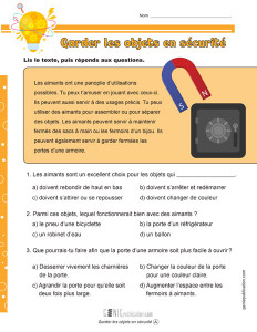 Garder les objets en sécurité