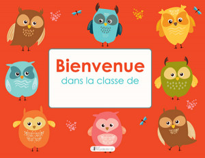 Affiche – Bienvenue dans la classe de… – Hiboux