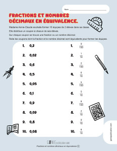 Fractions et nombres décimaux en équivalence