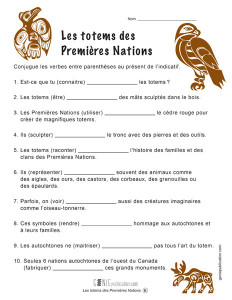 Les totems des premières nations