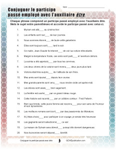 Conjuguer le participe passé avec être