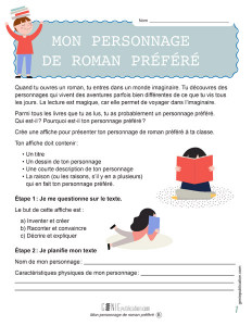 Mon personnage de roman préféré