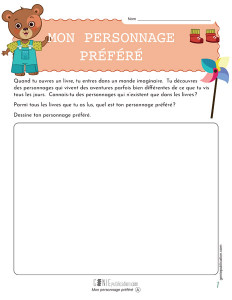 Mon personnage préféré