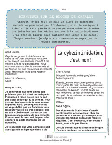 Bienvenue sur le blogue de Charlot