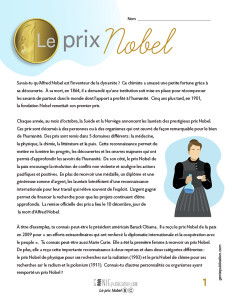Le prix Nobel