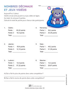 Nombres décimaux et jeux vidéos