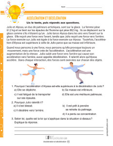 Accélération et décélération