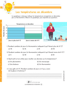 Les températures en décembre
