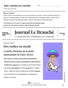 Des vaches en cavale – Participes passés