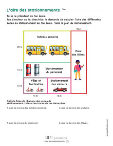 L’aire des stationnements