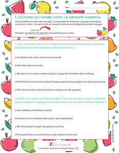 L’accord du verbe avec le groupe nominal