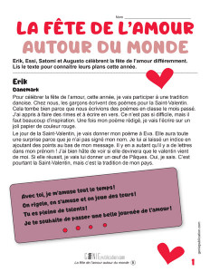La fête de l’amour autour du monde
