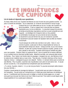 Les inquiétudes de Cupidon
