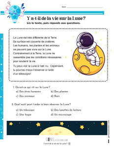 Y a-t-il de la vie sur la Lune ?