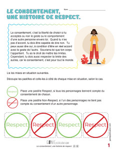 Le consentement, une histoire de respect – 1ᵉʳ et 2ᵉ cycles