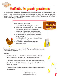 Juliette, la poule pondeuse