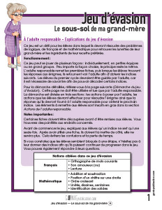Jeu d’évasion – Le sous-sol de grand-maman