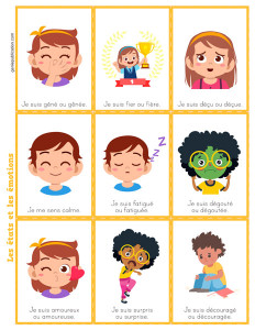Les états et les émotions - Pictogrammes