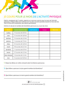 Je cours pour le mois de l’activité physique