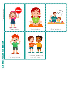 La résolution de conflits – Pictogrammes