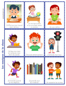 Les consignes de la classe – Pictogrammes