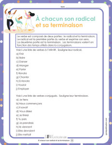 À chacun son radical et sa terminaison