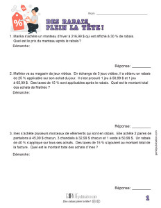 Des rabais plein la tête