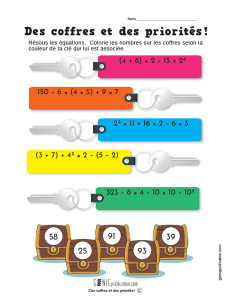Des coffres et des priorités