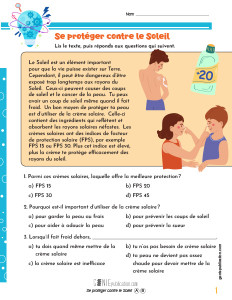 Se protéger contre le Soleil