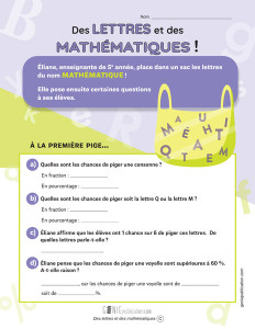 Des lettres et des mathématiques