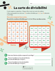 La carte de divisibilité