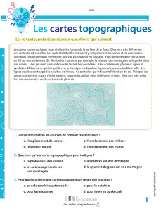 Les cartes topographiques